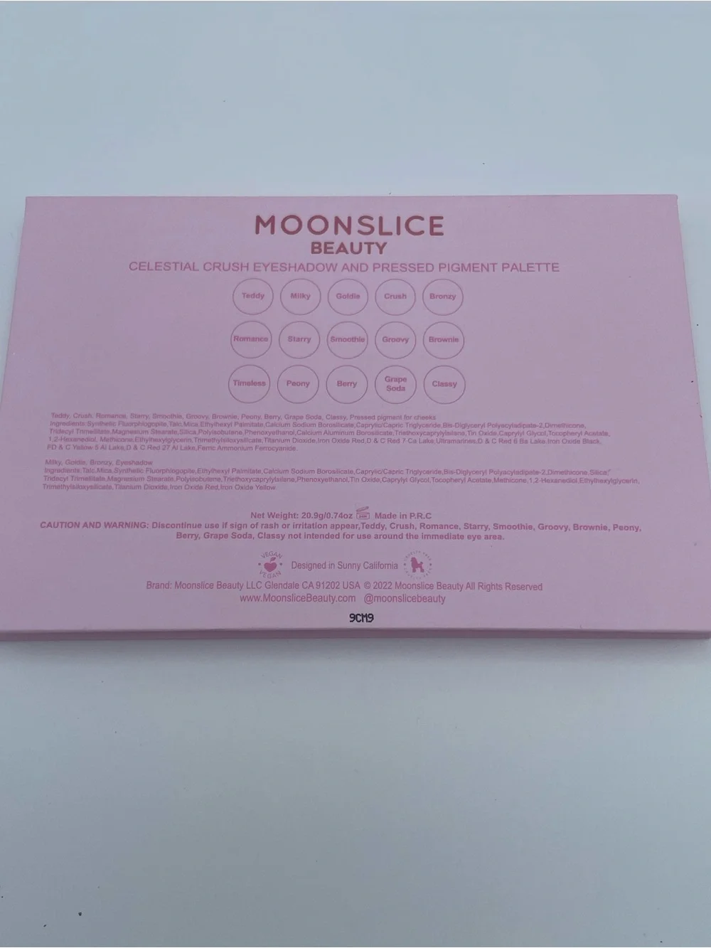 Moonslice Beauty Eyeshadow Palette - Multi Pink & Purple Shades
